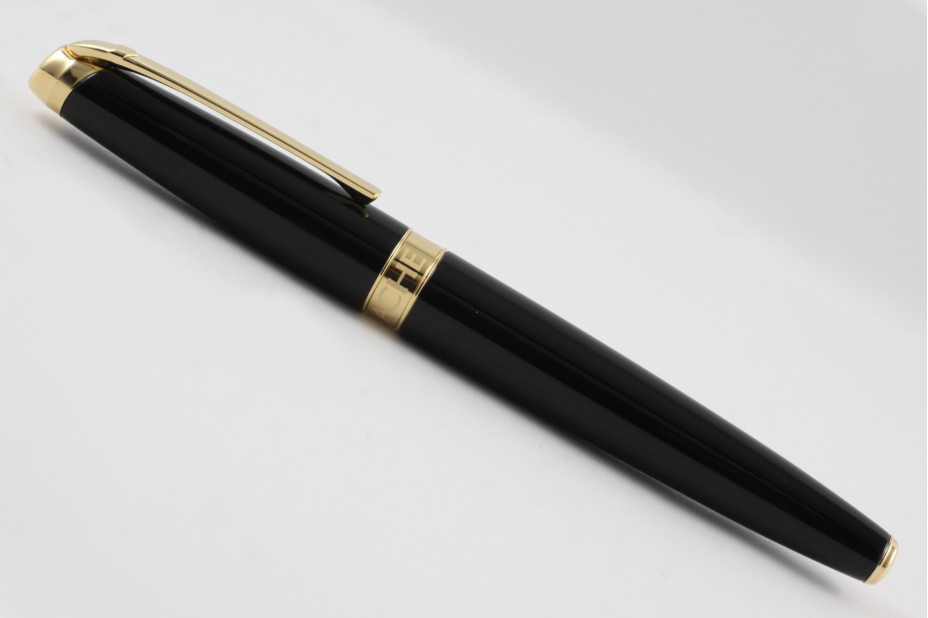 Caran D`Ache Leman Black Gold Trim Roller Ball Pen