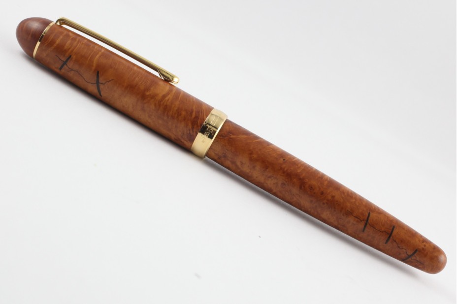 Nakaya Portable Writer Briar Marquetry Wood Patch Wooden inlaid craft Fountain Pen