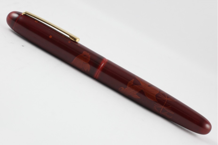 Nakaya Portable Writer Tamesukashi Gold Fishes (Telescopes) Fountain Pen