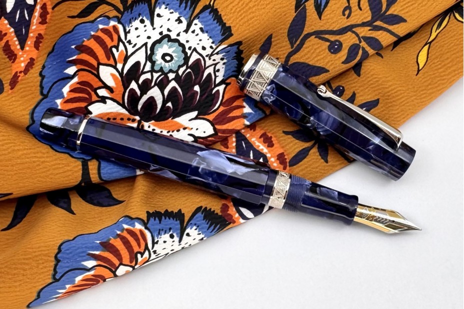 OMAS Paragon Fountain Pen in Blue Royale with Silver Trim