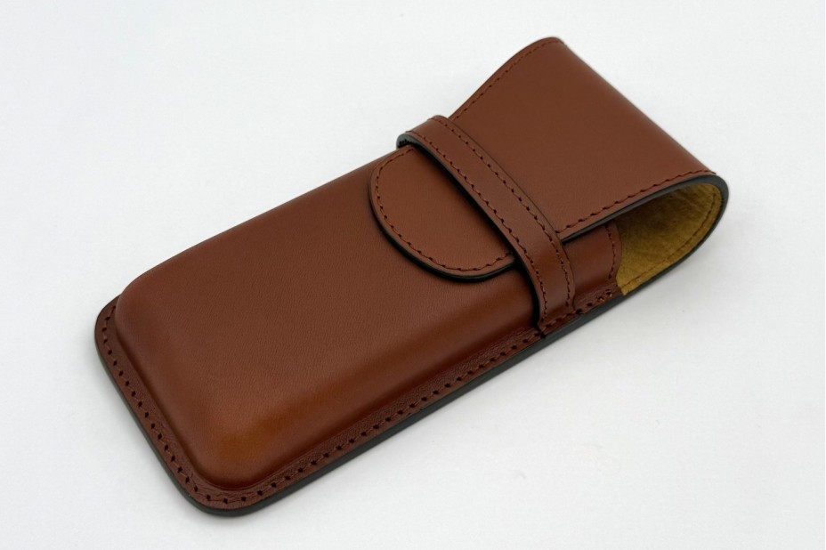 PILOT × SOMÈS Leather 3 Pen Case - Brown