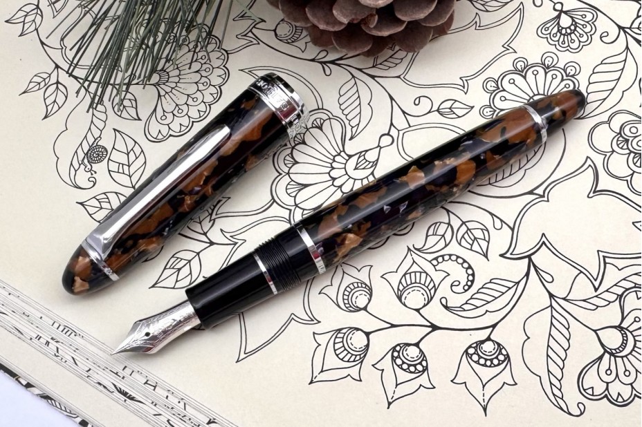 Sailor 1911 Standard Mosaic Brown Rhodium Trim Fountain Pen